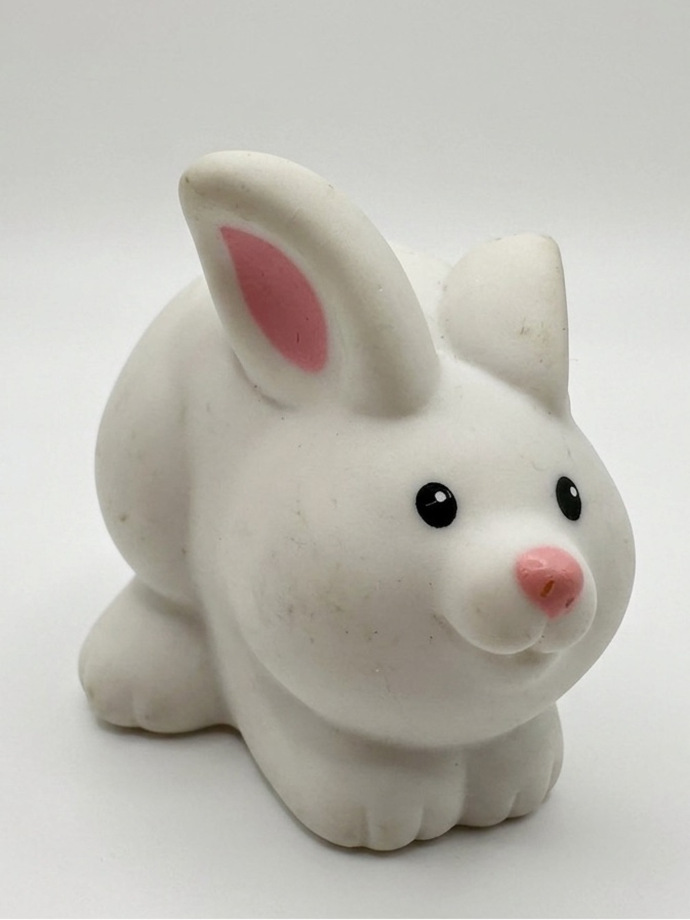 Vintage 2001 Fisher-Price Little People White Easter Bunny Rabbit Figure